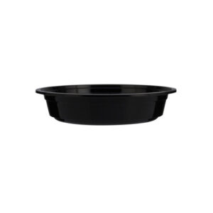 Black Microwave Round Container + Lid 24oz