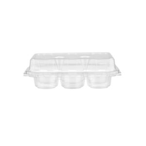 PET Muffin Tray Clear 6 Compartment