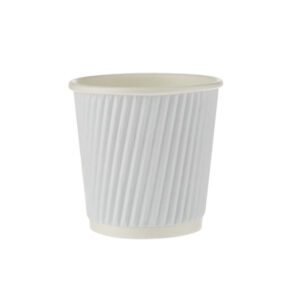 White Paper Ripple Wrap Cup 4oz